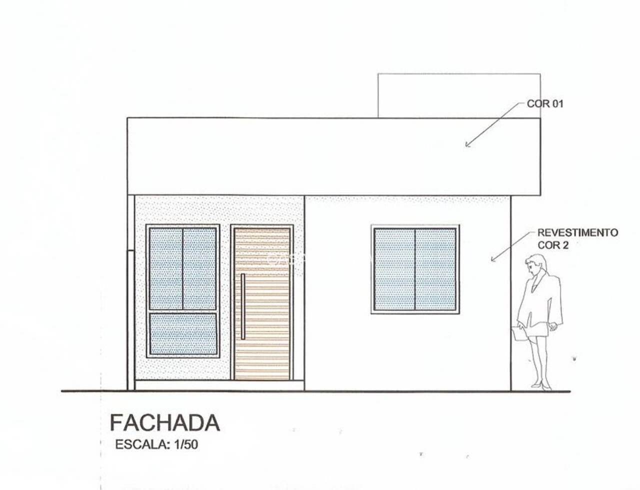 Casa com 2 quartos, 55 m²